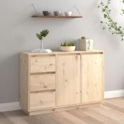 vidaXL Skänk 111x34x75 cm massiv furu