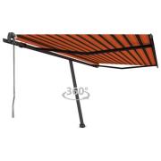 vidaXL Fristående markis automatisk 450x350 cm orange/brun