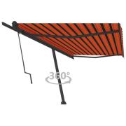 vidaXL Fristående markis automatisk 500x350 cm orange/brun