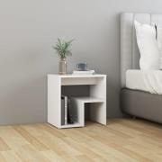 vidaXL Sängbord vit 40x30x40 cm konstruerat trä