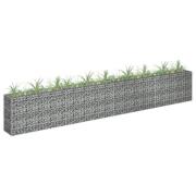 vidaXL Planteringsgabion upphöjd galvaniserat stål 360x30x60 cm