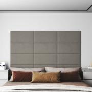 vidaXL Väggpaneler 12 st ljusgrå 60x30 cm tyg 2,16 m²