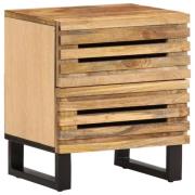 vidaXL Sängbord 40x34x46 cm massivt grovt mangoträ