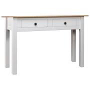 vidaXL Avlastningsbord vit 110x40x72 cm massiv furu panama
