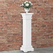 vidaXL Klassisk blompelare vit 17x17x66 cm MDF