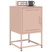 vidaXL Sängbord 2 st rosa 36x39x60,5 cm stål