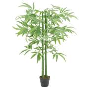 vidaXL Konstväxt bambu 384 blad 120 cm grön