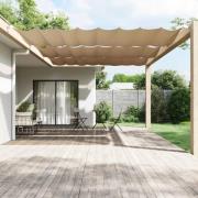 vidaXL Markis vertikal taupe 200x420 cm oxfordtyg