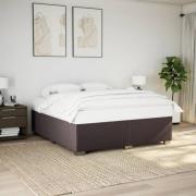 vidaXL Sängram utan madrass mörkbrun 180x200 cm tyg