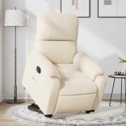 vidaXL Elektrisk reclinerfåtölj med uppresningshjälp mikrofibertyg