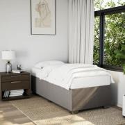 vidaXL Sängram utan madrass Taupe 90x190 cm tyg