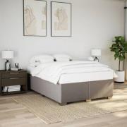 vidaXL Sängram utan madrass taupe 160x200 cm tyg