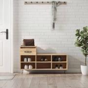 vidaXL Skohylla sonoma-ek 102x36x60 cm konstruerat trä