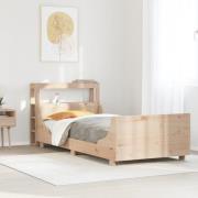 vidaXL Sängram utan madrass 75x190 cm massiv furu