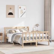 vidaXL Sängram utan madrass 140x190 cm massiv furu