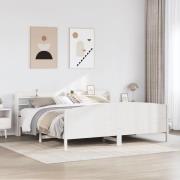 vidaXL Sängram utan madrass vit 180x200 cm massiv furu