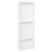 vidaXL Infälld duschhylla niche 3 hyllor vit högglans 41x99x9 cm