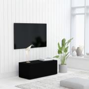 vidaXL Tv-bänk svart 80x34x30 cm konstruerat trä