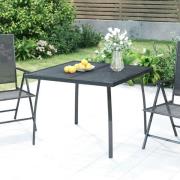 vidaXL Trädgårdsbord antracit 100x100x72 cm stålnät