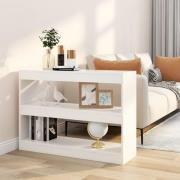 vidaXL Bokhylla/Rumsavdelare vit 100x30x72 cm