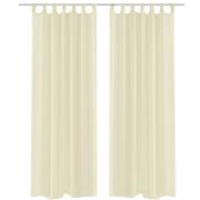 Genomskinlig gardin 140 x 245 cm 2-pack Creme