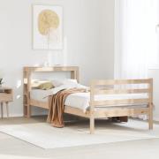 vidaXL Sängram utan madrass 90x200 cm massiv furu
