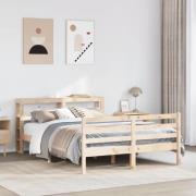 vidaXL Sängram utan madrass 150x200 cm massiv furu