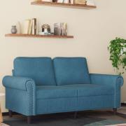 vidaXL 2-sitssoffa blå 120 cm sammet