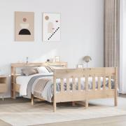 vidaXL Sängram utan madrass 160x200 cm massiv furu