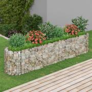 vidaXL Planteringsgabion galvaniserat järn 260x50x50 cm