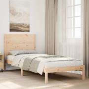 vidaXL Sängram utan madrass extra lång 100x210 cm massivt trä