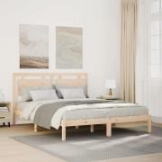 vidaXL Sängram utan madrass extra lång 160x210 cm massivt trä