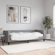 vidaXL Dagbädd med madrass ljusgrå 80x200 cm tyg
