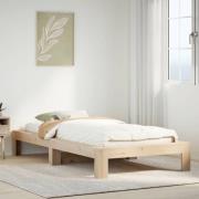 vidaXL Sängram utan madrass 90x200 cm massiv furu