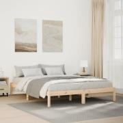 vidaXL Sängram utan madrass extra lång 140x220 cm massiv furu