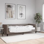 vidaXL Dagbädd med madrass taupe 90x200 cm tyg