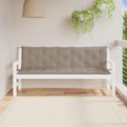 vidaXL Bänkdynor för trädgården 2st Taupe 180x50x7cm oxfordtyg