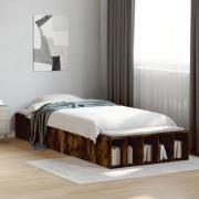 vidaXL Sängram rökfärgad ek 75x190 cm konstruerad trä