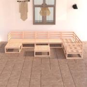 vidaXL Loungegrupp 8 delar massiv furu