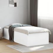 vidaXL Sängram vit 90x200 cm konstruerat trä