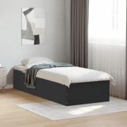 vidaXL Sängram svart 90x200 cm konstruerat trä