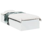 vidaXL Sängram vit 100x200 cm konstruerad trä