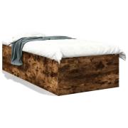 vidaXL Sängram rökfärgad ek 90x190 cm konstruerad trä