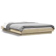 vidaXL Sängram sonoma-ek 140x190 cm konstruerat trä