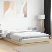 vidaXL Sängram sonoma-ek 120x190 cm konstruerat trä