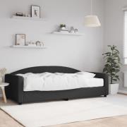 vidaXL Dagbädd med madrass svart 100x200 cm tyg