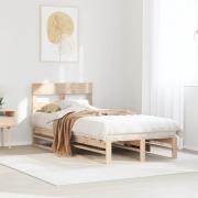 vidaXL Sängram utan madrass 90x190 cm massiv furu