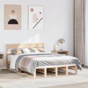 vidaXL Sängram utan madrass 135x190 cm massiv furu