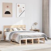 vidaXL Sängram utan madrass 150x200 cm massiv furu