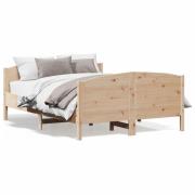 vidaXL Sängram utan madrass 120x200 cm massiv furu